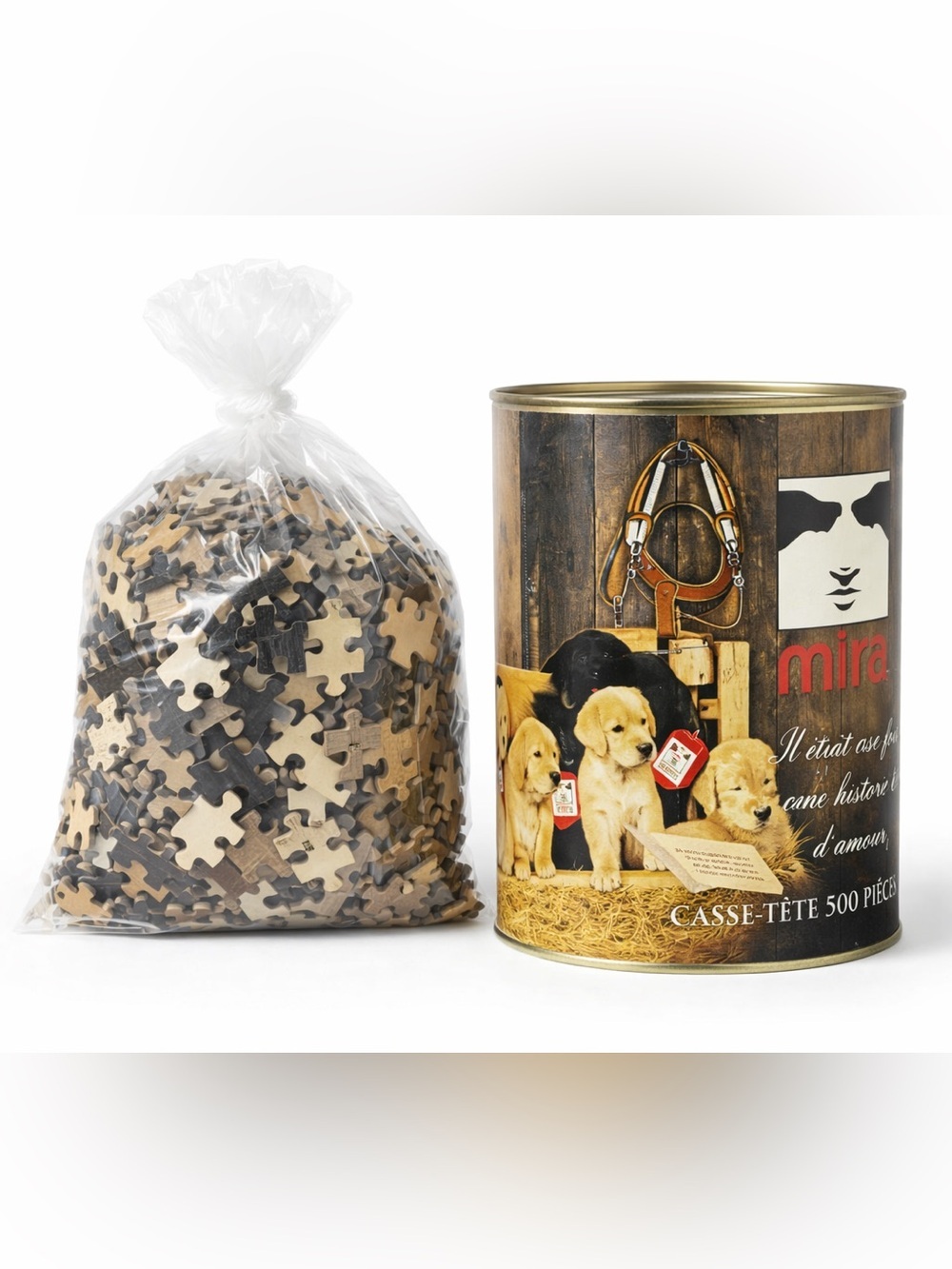 5/$25 Vintage Mira Foundation Labrador Puppies 500 Pieces Puzzle